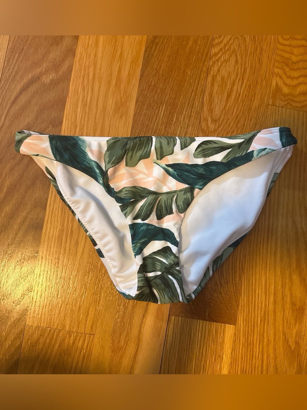 Hollister White & Green Swim Bottoms